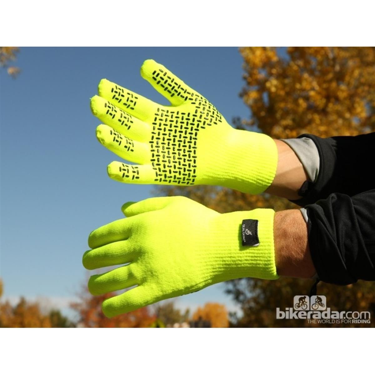 Waterdichte All Weather Ultra Grip Neon handschoen - M